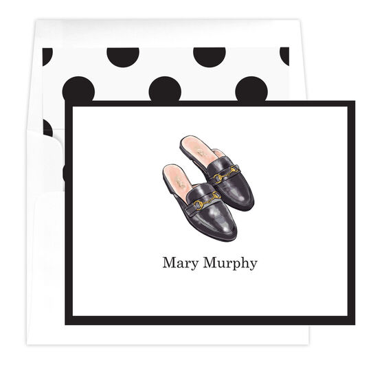 Black Mules Folded Note Cards
